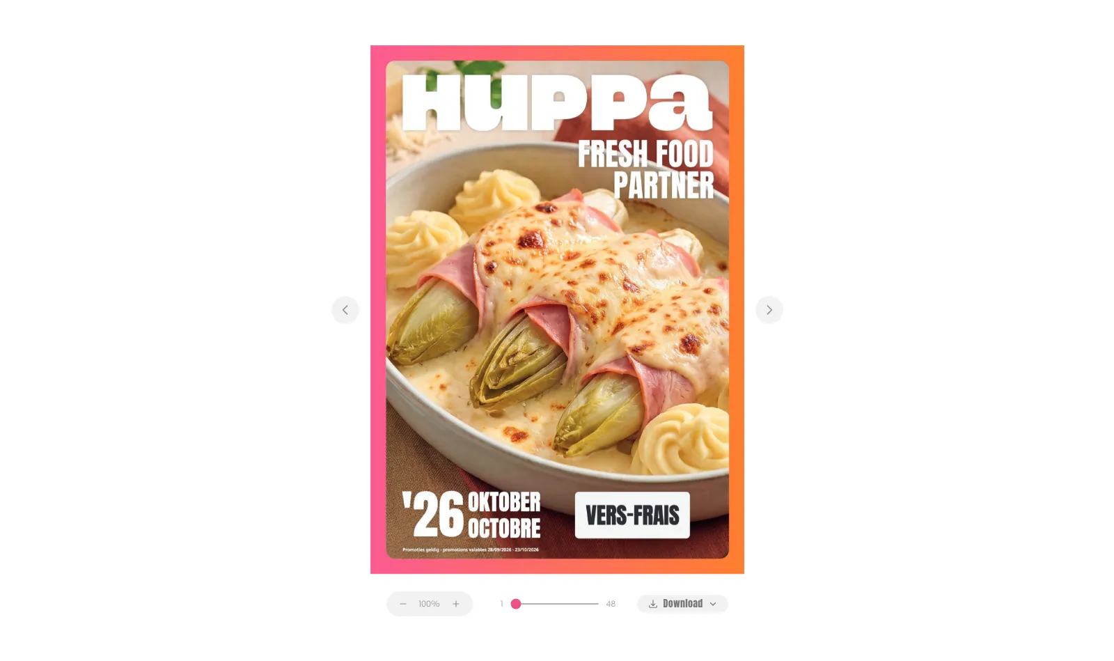 Bladerbare folder in de viewer van het Huppa-platform